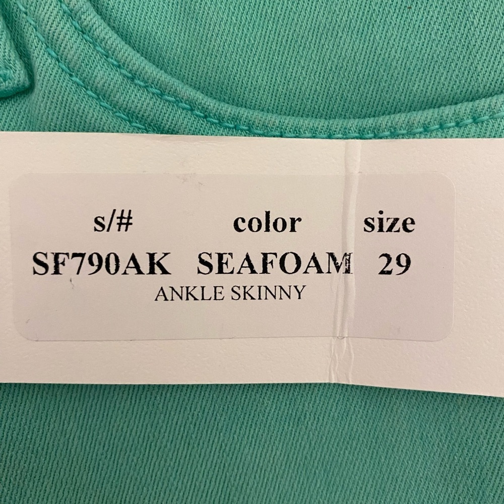 Just Black Green Skinny Jeans Modern Fit - Picture 7 of 7